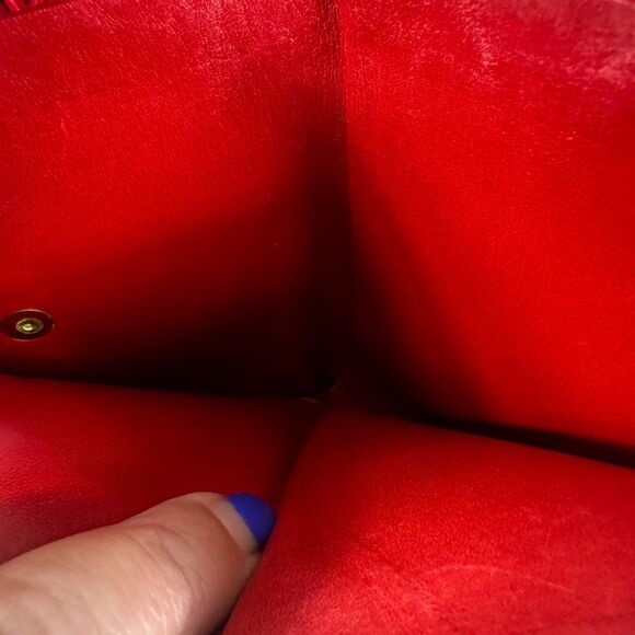 Louis Vuitton Red Epi Leather Vintage Wallet Padlock Gold‎ Hardware Women - Picture 7 of 15